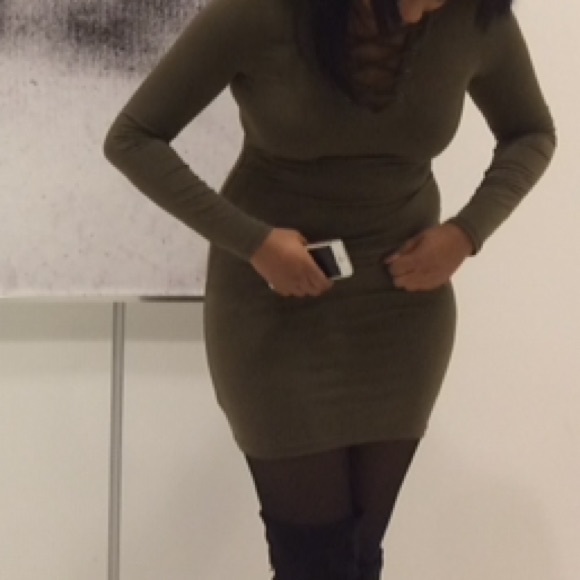 Forever 21 Tight Green Dress - Picture 5 of 5